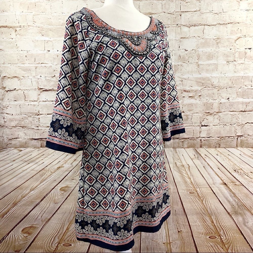 Harper beaded tunic dress  
